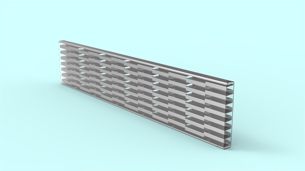 50x8.08中冷器管内翅片-侧视图